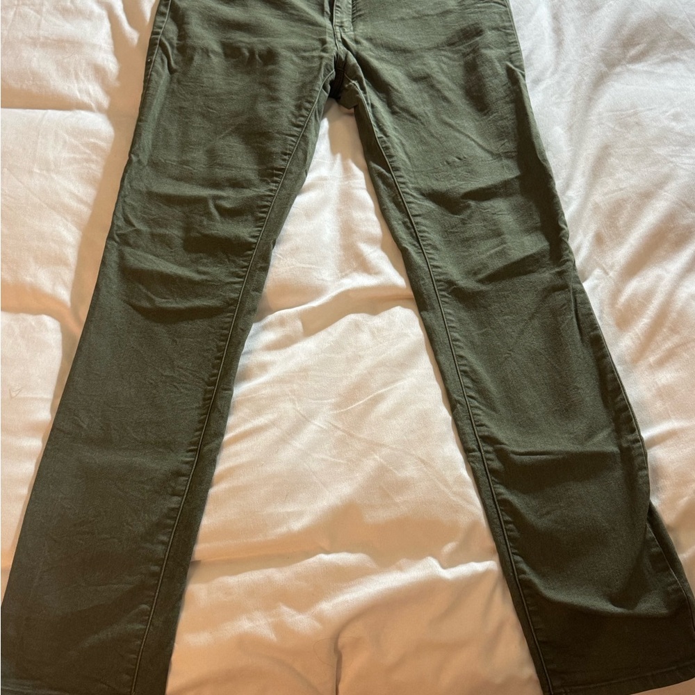 Prana Olive Green Straight-Leg Pants - 10